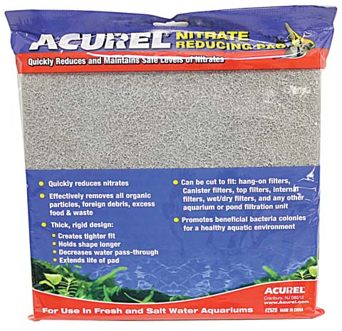 Acurel Nitrate Reducing Infused Media Pad 18 x 10 in Filter Pad for Freshwater and Saltwater Aquariums