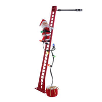 Mr. Christmas LED Multicolored Stepping Santa on Ladder Christmas Decor - Open Box