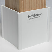 Post Shields Inc. 4 in. H x 4 in. W x 4 in. L Plastic White Fence Post Protection (Pack of 10)