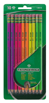 Ticonderoga 13810 #2 Neon Pencils 10 Pack