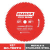 Diablo Steel Demon 12 in. Dia. x 1 in. Cermet Carbide Circular Saw Blade 80 teeth 1 pk