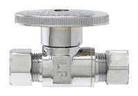 Plumb Pak 3/8 in. Compression X 3/8 in. Compression Brass Straight Valve - Open Box