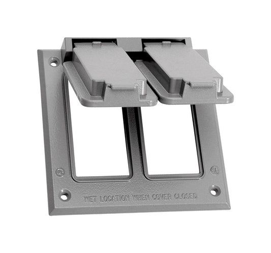 Sigma Engineered Solutions Square Metal 2 gang GFCI Cover