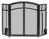 Panacea Open Hearth Black Matte Steel Fireplace Screen