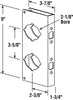 Prime-Line 9 in. H X 3.875 in. L Brass-Plated Brass Brass Lock and Door Reinforcer - Deal of The Week
