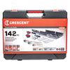 Crescent 1/4, 3/8 and 1/2 in. drive Metric and SAE 6 and 12 Point Mechanic's Tool Set 142 pc