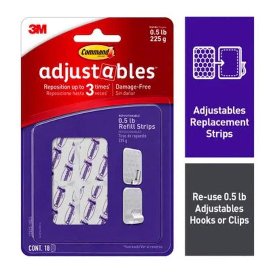 Command adjustables Small Foam Adhesive Strips  (Pack of 4)