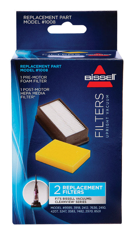 Bissell Vacuum Filter For Upright Vacuums 2 pk