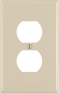 Leviton Midway Ivory 1 gang Nylon Duplex Outlet Wall Plate 1 pk