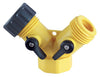 PlumbCraft Plastic Y-Hose Connector with Shut Offs