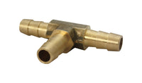 JMF Brass 1/4 in. Dia. x 1/4 in. Dia. Tee Connector 1 pk Yellow (Pack of 2)
