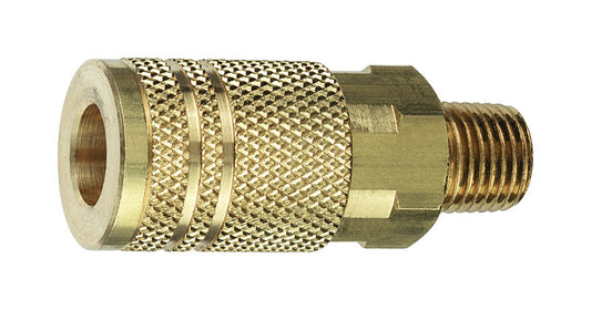 Amflo Brass 1/4 in. I/M Style Coupler 1/4 in. Male NPT 1 pc. (Pack of 10)