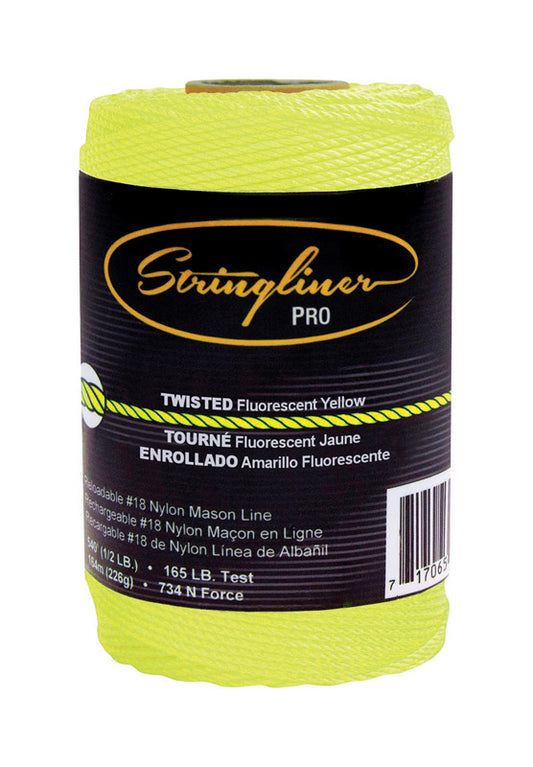 Stringliner 0.5 oz Mason's Line and Reel 540 ft. Yellow Twisted
