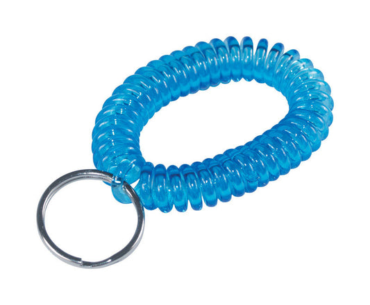 Hillman Plastic Assorted Split Ring Wrist Coil Key Chain (Pack of 12).