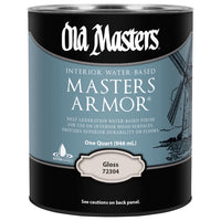 Old Masters Masters Armor Gloss Clear Water-Based Floor Finish 1 qt. (Pack of 4)