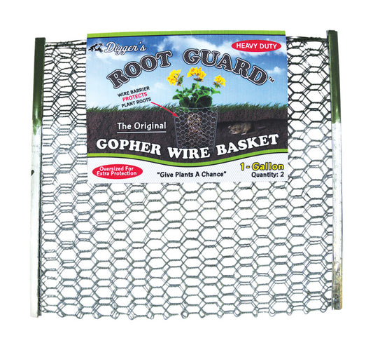 Digger's Root Guard Heavy Duty Silver-Coated Gopher Wire Basket 13.5 H x 13 W x 0.3 D in.