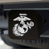 U.S. Marines Black Metal Hitch Cover