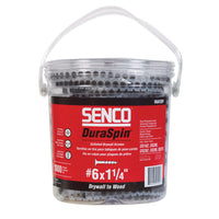 Senco DuraSpin No. 6 Sizes X 1-1/4 in. L Phillips Coarse Collated Drywall Screws 1000 pk