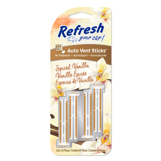 Handstands 09589 Vanilla Refresh Your Car Odor Eliminator Vent Sticks (Pack of 6)