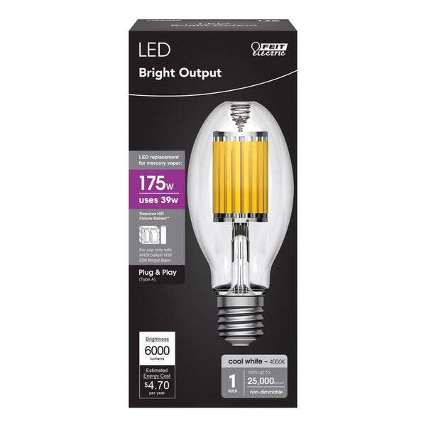 Bombilla HID Feit ED28 de 175 W 6000 lm, luz blanca fría y alto lumen, 1 pza.