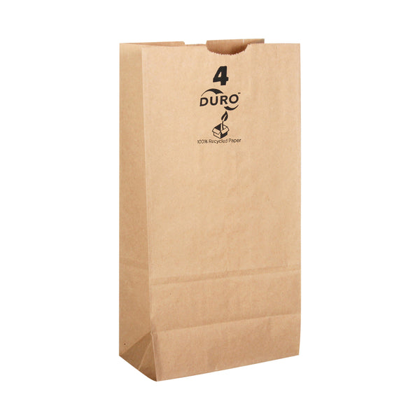Bolsas de compras de papel reciclado marrón, paquete de 500, 5 pulgadas de alto x 3,125 pulgadas de ancho x 9,687 pulgadas de largo