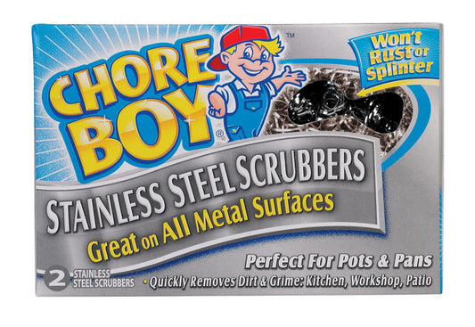 Chore Boy 00218 2Ct Stainless Steel Chore Boy® Scrubbers 2 Count  (Pack Of 12)