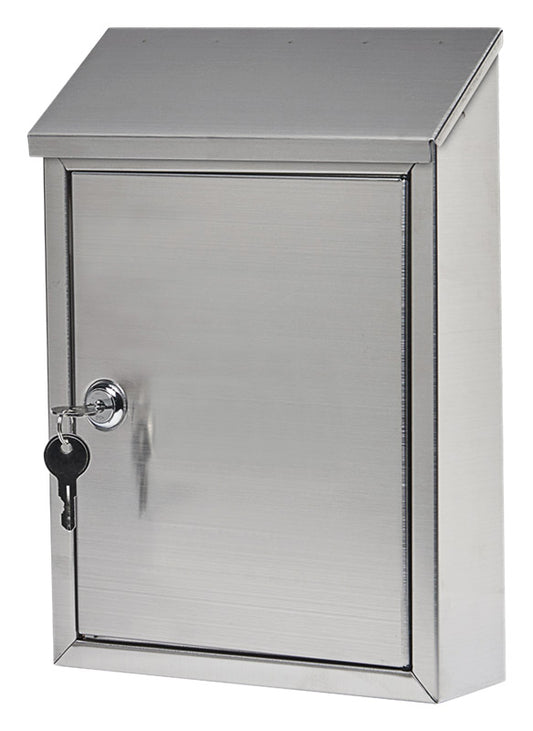 Gibraltar Mailboxes Ashley Contemporary Stainless Steel Wall Mount Silver Mailbox
