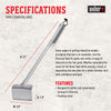 Weber Charcoal Rake Stainless Steel 21 Inch Long 4 Inch Wide Grill Tool for Moving Hot Coals 
