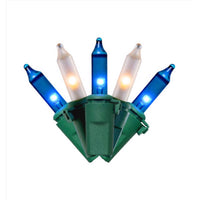 Celebrations Classic LED T5 Blue/Pure White 100 ct String Christmas Lights 24.75 ft.
