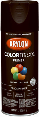 Krylon COLORmaxx Black Primer Spray 12 oz (Pack of 6)