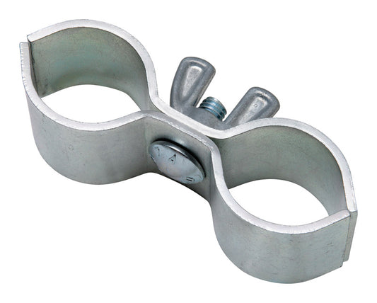National Hardware 1.63 in. L Zinc-Plated Silver Steel Gate Pipe Clamp 1 pk