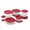 Rubbermaid Clear Plastic Square BPA-Free Assorted Food Storage Container Set