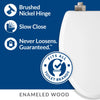 Mayfair Slow Close Elongated White Molded Wood Toilet Seat