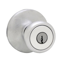 Kwikset  Mobile Home  Satin Chrome  Entry Knobs  ANSI/BHMA Grade 3  1-3/4 in.