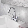 Homewerks Chrome Motion Sensing Modern Centerset Bathroom Sink Faucet 4 in.