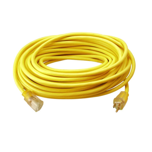 Southwire Outdoor 100 ft. L Yellow Extension Cord 12/3 SJTW
