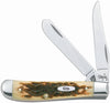 Case Mini Trapper Amber Stainless Steel 4 in. Pocket Knife