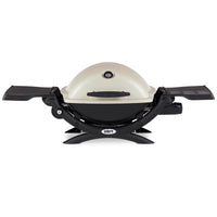 Weber Q1200 Liquid Propane Grill Titanium 1 Burner 8500 BTU Portable Gas Grill Compact Design