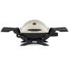 Weber Q1200 Liquid Propane Grill Titanium 1 Burner 8500 BTU Portable Gas Grill Compact Design