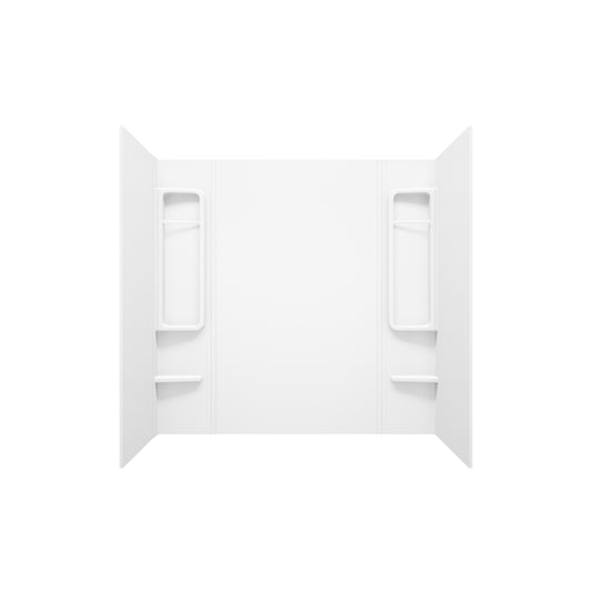 MAAX Finesse 59 in. H X 33-1/2 in. W X 61 in. L White Bathtub Wall Surround