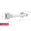 Delta Polished Chrome Stainless Steel Grab Bar 10.63 L x 2-3/8 H x 3 W in.