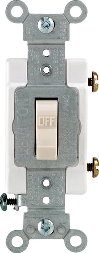Leviton 15 amps Single Pole Toggle AC Quiet Switch Light Almond 1 pk