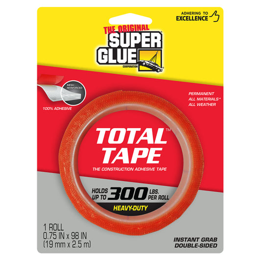 Super Glue 0.75 in. W x 98 in. L Mounting Tape Red