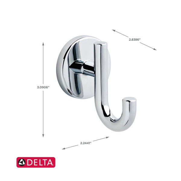 TOWEL HOOK CHROME ZINC