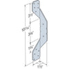 Simpson Strong-Tie 10.44 in. H X 1.53 in. W 18 Ga. Steel Hurricane Tie