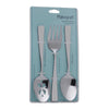 Pfaltzgraff Silver Stainless Steel serving set Fork and Spoon 3 pc (Pack of 6)