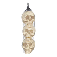 Pan Asian Creations Skull Halloween Decor (Pack of 4)