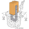 Simpson Strong-Tie 16.69 in. H X 3.94 in. W 7 Ga. Galvanized Steel Column Base - Deal of The Week
