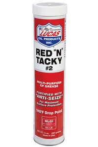 Lucas Oil Red N Tacky Red Lithium Grease 14 oz. Cartridge (Pack of 10) - Deal of The Week