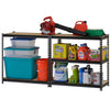 Casa Solutions Black Steel 5-Tier 1000 lbs. Capacity Shelving Unit 72 H x 36 W x 18 D in.